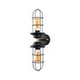 Opviq Mahoni - 13207 Lámpara de pared industrial negro y dorado